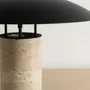 Table lamps - Table lamp in black steel and porcelain marble - ANGEL CERDÁ