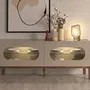 Table lamps - Table lamp in natural Alabaster stone and polished gold steel - ANGEL CERDÁ