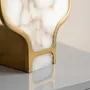 Table lamps - Table lamp in natural Alabaster stone and polished gold steel - ANGEL CERDÁ