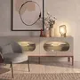 Table lamps - Table lamp in natural Alabaster stone and polished gold steel - ANGEL CERDÁ