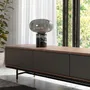 Table lamps - Table lamp in grey smoked mirror-effect glass and porcelain marble - ANGEL CERDÁ