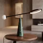 Lampes à poser - Lampe de table en acier noir et marbre céramique - ANGEL CERDÁ