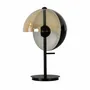 Lampes à poser - Lampe de table en verre fumé ambre et acier noir et blanc avec base en acier noir - ANGEL CERDÁ