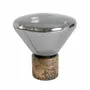 Table lamps - Table lamp in grey smoked mirror-effect glass and porcelain marble - ANGEL CERDÁ