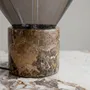 Table lamps - Table lamp in grey smoked mirror-effect glass and porcelain marble - ANGEL CERDÁ