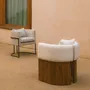 Chairs for hospitalities & contracts - Dining Chair JULIUS Seat fabric - Com/COL Frame Black lacquered Iron - DUISTT