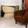 Fauteuils pour collectivités - Chaise Salon Lounge Oscar - tissu Boucle Moutarde option COM/Pivotante - DUISTT