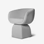 Fauteuils pour collectivités - Chaise Salon Lounge Oscar - tissu Boucle Moutarde option COM/Pivotante - DUISTT