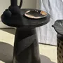 Decorative objects - Blackened teak cup in the shape of a monoxyl leaf or flower H10 D41 - OFFICE OBJETS