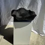 Decorative objects - Blackened teak cup in the shape of a monoxyl leaf or flower H10 D41 - OFFICE OBJETS