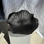 Decorative objects - Blackened teak cup in the shape of a monoxyl leaf or flower H10 D41 - OFFICE OBJETS