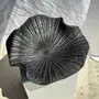 Decorative objects - Blackened teak cup in the shape of a monoxyl leaf or flower H10 D41 - OFFICE OBJETS