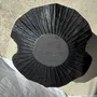 Decorative objects - Blackened teak cup in the shape of a monoxyl leaf or flower H10 D41 - OFFICE OBJETS