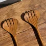 Fourchettes - Couvert à salade ou grande cuillère en teck ovale fendue L18 D8,5 - OFFICE OBJETS