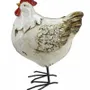 Sculptures, statuettes and miniatures - 24cm Resin Chicken Figurine - ROLANDE DU DREUILH  LACE JEWEL