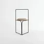 Tabourets pour collectivités - FLOW CHAIR, SCULPTURAL MINIMAL ULTRABLACK CHAIR - LAPIEGA
