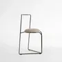 Tabourets pour collectivités - FLOW CHAIR, SCULPTURAL MINIMAL ULTRABLACK CHAIR - LAPIEGA