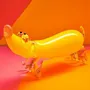 Art glass - Weiner dog - Blown glass sculpture - CAT DESIGNER VERRIER