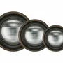 Decorative objects - SET OF 3 BLACK CONVEX ROUND MIRRORS 16, 19, 23CM - EMDE