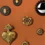 Decorative objects - GOLD FLOWER WALL DECORATION 13.5CM - EMDE
