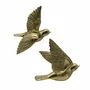 Decorative objects - SET OF 2 GOLD BIRD WALL DECORATIONS 12.5X15CM - EMDE