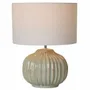Decorative objects - BEIGE AND GREEN CERAMIC LAMP 35X45CM - EMDE
