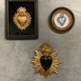Decorative objects - BLACK EX-VOTO HEART WALL DECORATION 15X17CM - EMDE