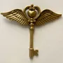 Decorative objects - GOLD HEART WING KEY WALL DECORATION 20X17CM - EMDE