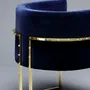 Fauteuils pour collectivités - Chaise salle à manger JULIUS structure laiton clouté  & assise tissu - DUISTT