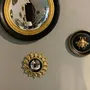 Decorative objects - BLACK AND GOLD CONVEX MIRROR 20.5CM - EMDE