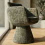 Chaises - Fauteuil Pivotant Lexi Kaki - EMPREINTE DU TEMPS
