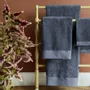 Serviettes de bain - SERVIETTE DE TOILETTE DALARÖ, BLEU INDIGO 50x70cm 100% coton, 580 g/m2 - BY WILLE