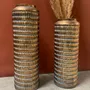 Decorative objects - LARGE GOLD METAL VASE 19.5X60CM - EMDE