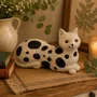 Sculptures, statuettes and miniatures - Cat figurine Resin 13cm - ROLANDE DU DREUILH  LACE JEWEL