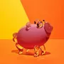 Art glass - Pig - Blown glass sculpture - CAT DESIGNER VERRIER