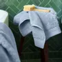Serviettes de bain - SERVIETTE DE TOILETTE DALARÖ, BLEU CLAIR 50x70cm 100%coton 580g/m2 - BY WILLE