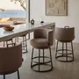Stools - Tabouret Dana croisé black brown - EMPREINTE DU TEMPS
