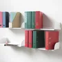 Chambres d'hôtels - Étagère grands livres, BD, Vyniles - 60 x 25 cm - Blanc - Lot de 2 - TEEBOOKS