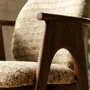 Chaises - Chaise BOWIE teinte noyer & tissu crème - EMPREINTE DU TEMPS