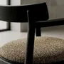 Chaises - Chaise GAIA noir & tissu marron - EMPREINTE DU TEMPS