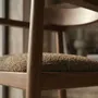 Chaises - Chaise GAIA teinte noyer & tissu marron - EMPREINTE DU TEMPS