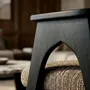 Chaises - Chaise BOWIE noir & tissu marron - EMPREINTE DU TEMPS