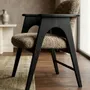 Chaises - Chaise BOWIE noir & tissu marron - EMPREINTE DU TEMPS
