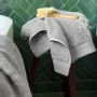 Serviettes de bain - SERVIETTE DE TOILETTE DALARÖ, GRIS ARGENTE 70x130cm 100%coton 580g/m2 - BY WILLE
