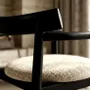 Chaises - Chaise GAIA noir & tissu crème - EMPREINTE DU TEMPS