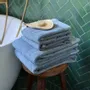 Bath towels - SERVIETTE DE TOILETTE DALARÖ, BLEU GRIS 90x150cm 100 % coton, 580 g/m2 - BY WILLE