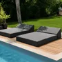 Pools - Jung khaki double bed | COZIP pool bed | 180x136xh20 cm - COZIP