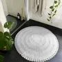 Autres linges de bain - TAPIS DE BAIN ROND RIMINI, BLANC 70cm 100 % coton, 1800 g/m2 - BY WILLE