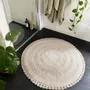Other bath linens - TAPIS DE BAIN ROND RIMINI, SABLE 70cm 100 % coton, 1800 g/m2 - BY WILLE