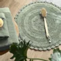 Other bath linens - TAPIS DE BAIN ROND RIMINI, VERT 70cm 100 % coton, 1800 g/m2 - BY WILLE